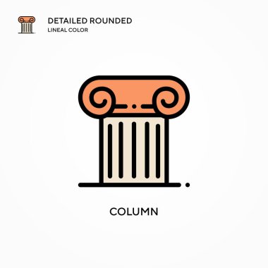Sütun vektör simgesi. Modern vektör illüstrasyon kavramları. Düzenlemesi ve kişiselleştirmesi kolay.