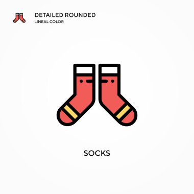 Çorap vektör ikonu. Modern vektör illüstrasyon kavramları. Düzenlemesi ve kişiselleştirmesi kolay.