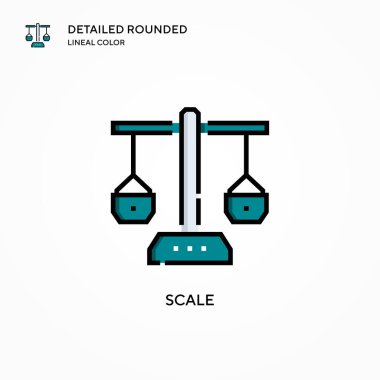 Vektör simgesini ölçekle. Modern vektör illüstrasyon kavramları. Düzenlemesi ve kişiselleştirmesi kolay.