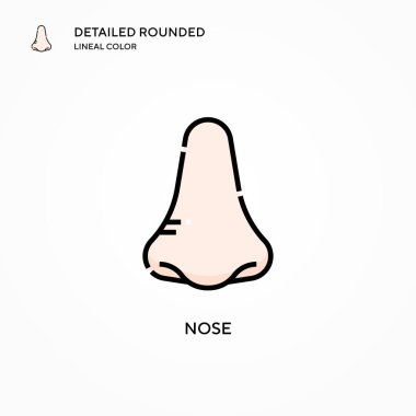 Burun vektör simgesi. Modern vektör illüstrasyon kavramları. Düzenlemesi ve kişiselleştirmesi kolay.