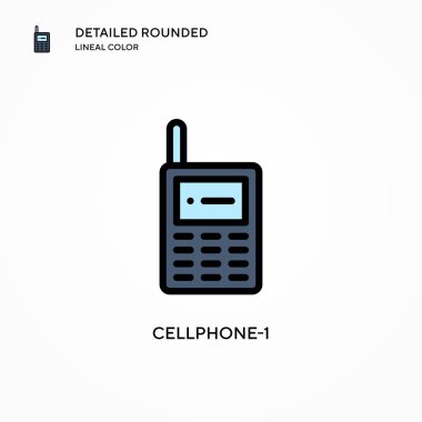 Cep telefonu-1 vektör simgesi. Modern vektör illüstrasyon kavramları. Düzenlemesi ve kişiselleştirmesi kolay.