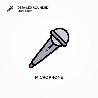 Mikrofon vektör simgesi. Modern vektör illüstrasyon kavramları. Düzenlemesi ve kişiselleştirmesi kolay.