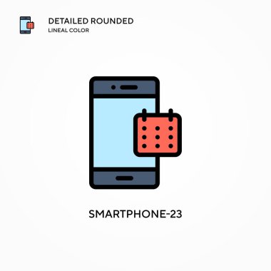 Akıllı Telefon-23 vektör simgesi. Modern vektör illüstrasyon kavramları. Düzenlemesi ve kişiselleştirmesi kolay.