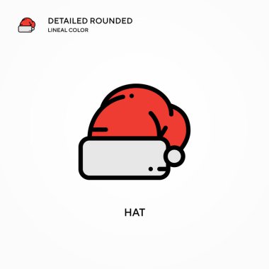 Şapka vektör simgesi. Modern vektör illüstrasyon kavramları. Düzenlemesi ve kişiselleştirmesi kolay.