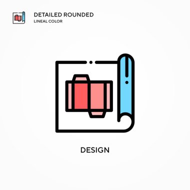Tasarım vektör simgesi. Modern vektör illüstrasyon kavramları. Düzenlemesi ve kişiselleştirmesi kolay.