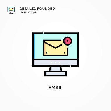 E- posta vektör simgesi. Modern vektör illüstrasyon kavramları. Düzenlemesi ve kişiselleştirmesi kolay.