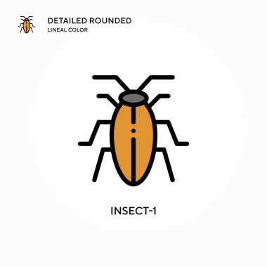 Böcek-1 vektör simgesi. Modern vektör illüstrasyon kavramları. Düzenlemesi ve kişiselleştirmesi kolay.