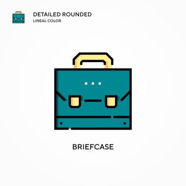Evrak çantası vektör simgesi. Modern vektör illüstrasyon kavramları. Düzenlemesi ve kişiselleştirmesi kolay.