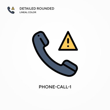 Telefon-1 vektör ikonu. Modern vektör illüstrasyon kavramları. Düzenlemesi ve kişiselleştirmesi kolay.