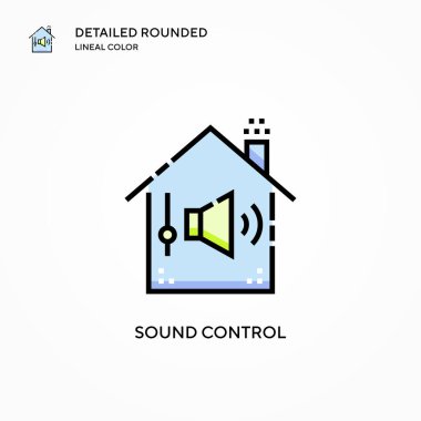 Ses kontrol vektör simgesi. Modern vektör illüstrasyon kavramları. Düzenlemesi ve kişiselleştirmesi kolay.