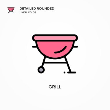 Izgara vektör simgesi. Modern vektör illüstrasyon kavramları. Düzenlemesi ve kişiselleştirmesi kolay.