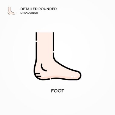 Ayak vektör simgesi. Modern vektör illüstrasyon kavramları. Düzenlemesi ve kişiselleştirmesi kolay.