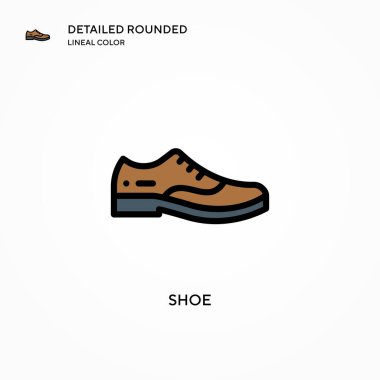 Ayakkabı vektör simgesi. Modern vektör illüstrasyon kavramları. Düzenlemesi ve kişiselleştirmesi kolay.