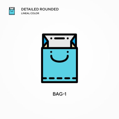 Torba-1 vektör simgesi. Modern vektör illüstrasyon kavramları. Düzenlemesi ve kişiselleştirmesi kolay.