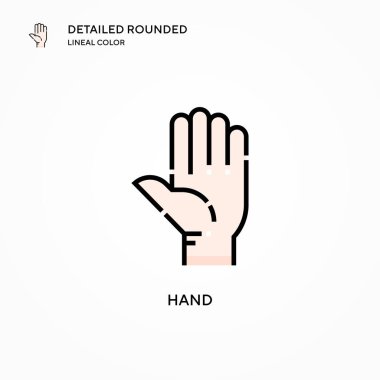 El vektör simgesi. Modern vektör illüstrasyon kavramları. Düzenlemesi ve kişiselleştirmesi kolay.