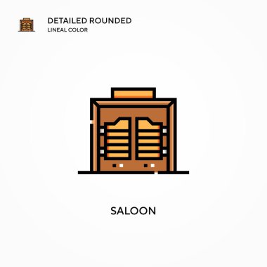 Salon vektör simgesi. Modern vektör illüstrasyon kavramları. Düzenlemesi ve kişiselleştirmesi kolay.