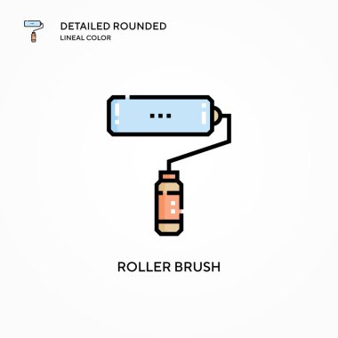 Paten fırçası vektör simgesi. Modern vektör illüstrasyon kavramları. Düzenlemesi ve kişiselleştirmesi kolay.