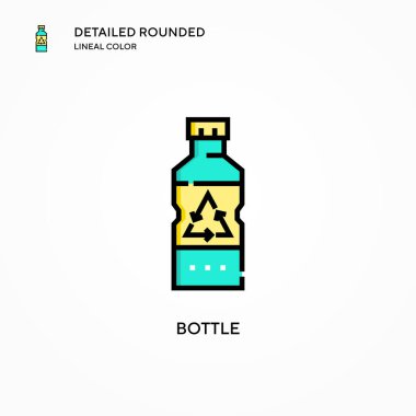 Şişe vektör simgesi. Modern vektör illüstrasyon kavramları. Düzenlemesi ve kişiselleştirmesi kolay.
