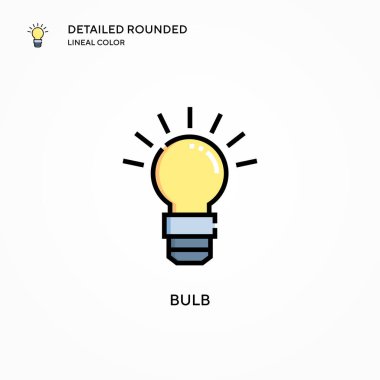 Ampul vektör simgesi. Modern vektör illüstrasyon kavramları. Düzenlemesi ve kişiselleştirmesi kolay.