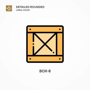 Kutu-8 vektör simgesi. Modern vektör illüstrasyon kavramları. Düzenlemesi ve kişiselleştirmesi kolay.