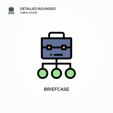 Evrak çantası vektör simgesi. Modern vektör illüstrasyon kavramları. Düzenlemesi ve kişiselleştirmesi kolay.