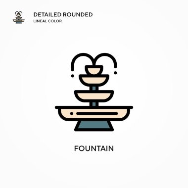 Çeşme vektör simgesi. Modern vektör illüstrasyon kavramları. Düzenlemesi ve kişiselleştirmesi kolay.