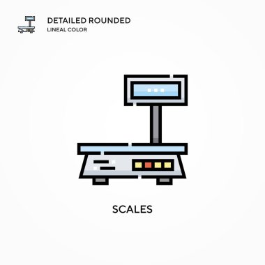 Vektör simgesini ölçeklendirir. Modern vektör illüstrasyon kavramları. Düzenlemesi ve kişiselleştirmesi kolay.