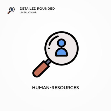 İnsan kaynakları vektör simgesi. Modern vektör illüstrasyon kavramları. Düzenlemesi ve kişiselleştirmesi kolay.