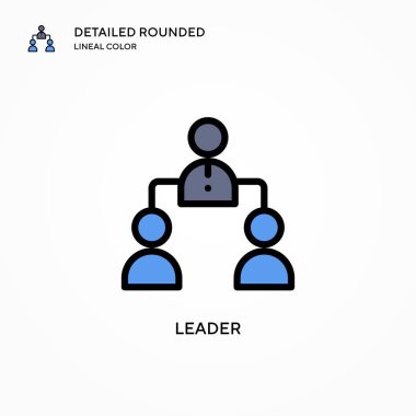Lider vektör simgesi. Modern vektör illüstrasyon kavramları. Düzenlemesi ve kişiselleştirmesi kolay.