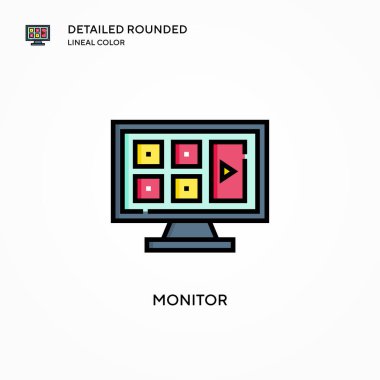 Vektör simgesini izle. Modern vektör illüstrasyon kavramları. Düzenlemesi ve kişiselleştirmesi kolay.