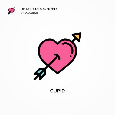 Aşk tanrısı vektör simgesi. Modern vektör illüstrasyon kavramları. Düzenlemesi ve kişiselleştirmesi kolay.