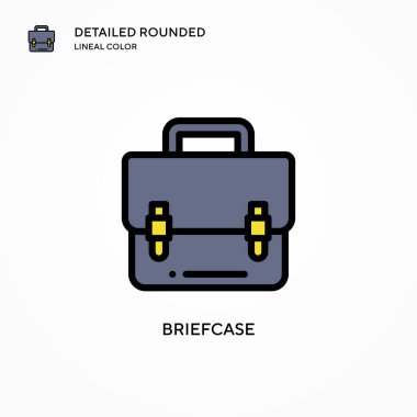 Evrak çantası vektör simgesi. Modern vektör illüstrasyon kavramları. Düzenlemesi ve kişiselleştirmesi kolay.