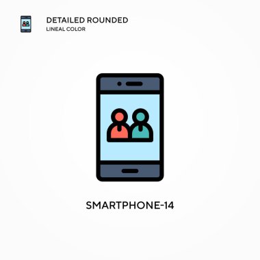 Akıllı Telefon-14 vektör simgesi. Modern vektör illüstrasyon kavramları. Düzenlemesi ve kişiselleştirmesi kolay.