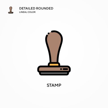 Pul vektör simgesi. Modern vektör illüstrasyon kavramları. Düzenlemesi ve kişiselleştirmesi kolay.