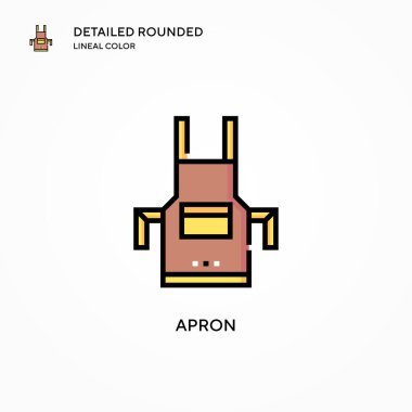 Önlük vektör simgesi. Modern vektör illüstrasyon kavramları. Düzenlemesi ve kişiselleştirmesi kolay.