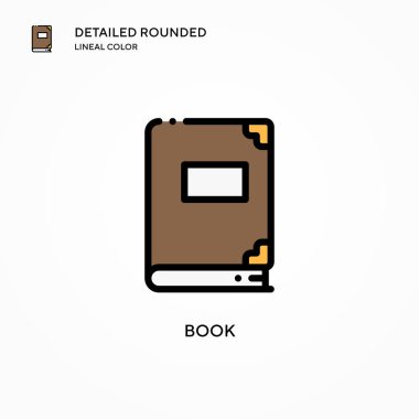 Kitap vektör simgesi. Modern vektör illüstrasyon kavramları. Düzenlemesi ve kişiselleştirmesi kolay.