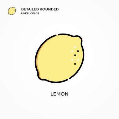 Limon vektör simgesi. Modern vektör illüstrasyon kavramları. Düzenlemesi ve kişiselleştirmesi kolay.