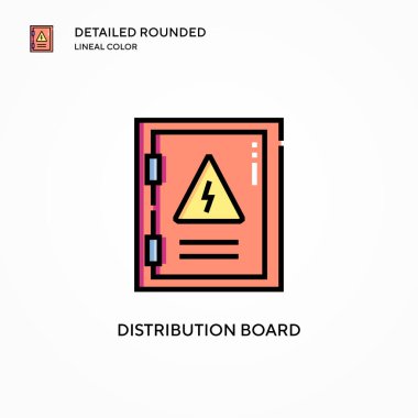 Distribution board vector icon. Modern vector illustration concepts. Easy to edit and customize. clipart
