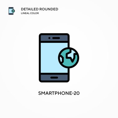 Akıllı Telefon-20 vektör simgesi. Modern vektör illüstrasyon kavramları. Düzenlemesi ve kişiselleştirmesi kolay.