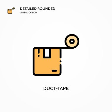 Koli bandı vektör simgesi. Modern vektör illüstrasyon kavramları. Düzenlemesi ve kişiselleştirmesi kolay.