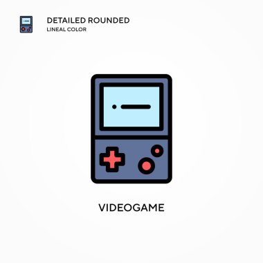 Video oyunu vektör simgesi. Modern vektör illüstrasyon kavramları. Düzenlemesi ve kişiselleştirmesi kolay.