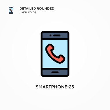 Akıllı Telefon-25 vektör simgesi. Modern vektör illüstrasyon kavramları. Düzenlemesi ve kişiselleştirmesi kolay.