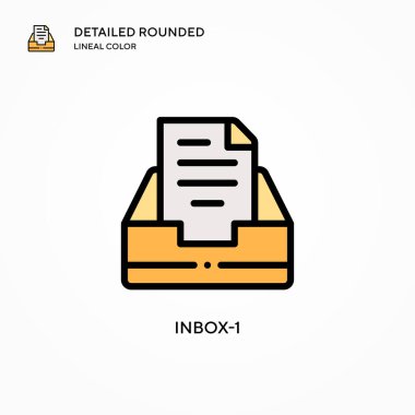 Gelen-1 vektör simgesi. Modern vektör illüstrasyon kavramları. Düzenlemesi ve kişiselleştirmesi kolay.