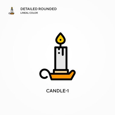 Mum-1 vektör simgesi. Modern vektör illüstrasyon kavramları. Düzenlemesi ve kişiselleştirmesi kolay.