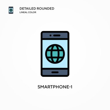 Akıllı Telefon-1 vektör simgesi. Modern vektör illüstrasyon kavramları. Düzenlemesi ve kişiselleştirmesi kolay.