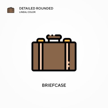 Evrak çantası vektör simgesi. Modern vektör illüstrasyon kavramları. Düzenlemesi ve kişiselleştirmesi kolay.