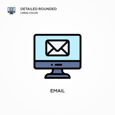 E- posta vektör simgesi. Modern vektör illüstrasyon kavramları. Düzenlemesi ve kişiselleştirmesi kolay.