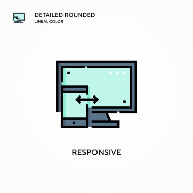 Karşılık vektör simgesi. Modern vektör illüstrasyon kavramları. Düzenlemesi ve kişiselleştirmesi kolay.