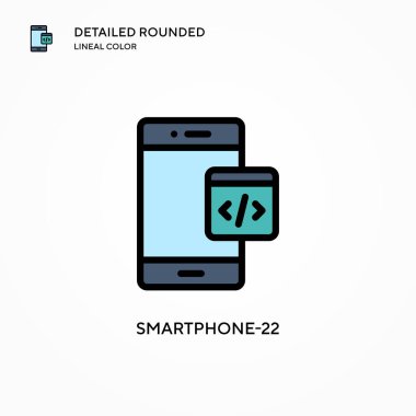 Akıllı Telefon-22 vektör simgesi. Modern vektör illüstrasyon kavramları. Düzenlemesi ve kişiselleştirmesi kolay.