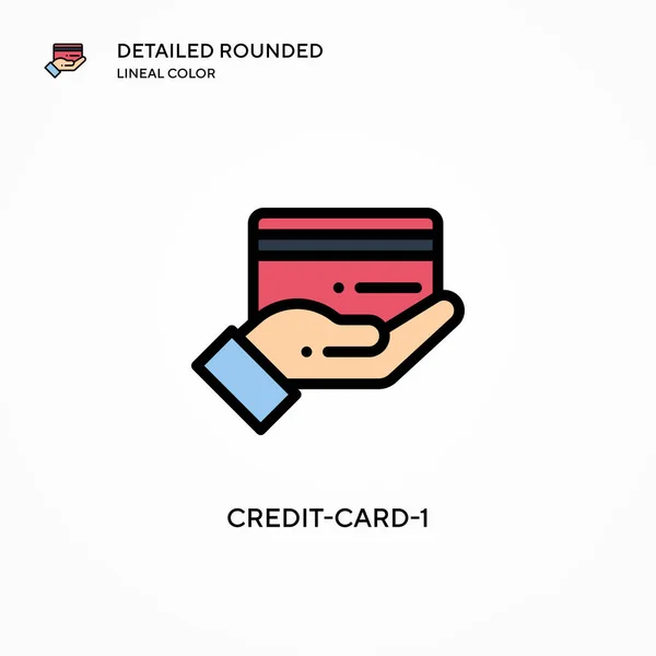 Εικονίδιο Διάνυσμα Πιστωτικής Κάρτας Σύγχρονες Έννοιες Διανυσματικής Απεικόνισης Εύκολο Επεξεργαστείτε — Διανυσματικό Αρχείο